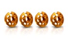 Xray Aluminum Shock Spring Retaining Collar Set (Orange) (4)