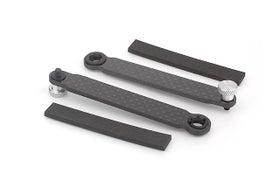 Xray Battery Mount Strap - 2.5 mm Graphite For 3 Batt. - Set