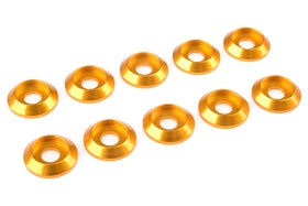 Team Corally Aluminium Washer for M4 Button Head Screws OD=12mm Gold (10)