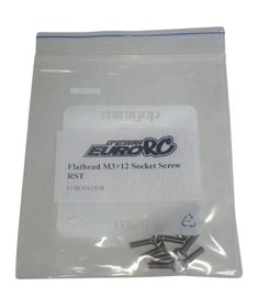 EuroRC Flathead M3x12 RST Socket Screw (10)
