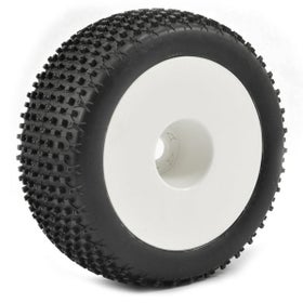 Fastrax 1:8 Truggy X-Block MTD on White Wheel - 1/2" Offset (2)
