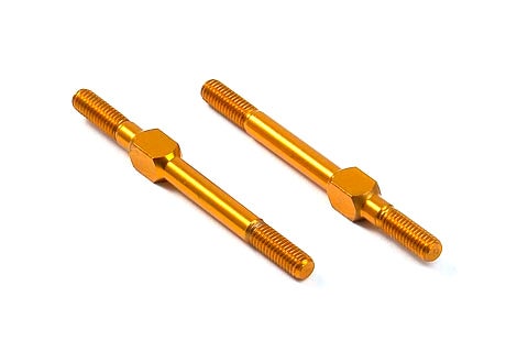 Xray Alu Adj. Turnbuckle M3 L/R 39 mm - Orange - Swiss 7075 T6 (2)