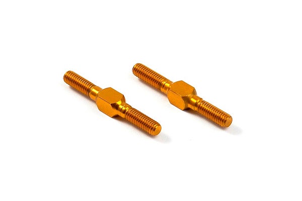 Xray Alu Adjustable Turnbuckle M3 L/R 26mm - Orange - Swiss 7075 T6 (2)