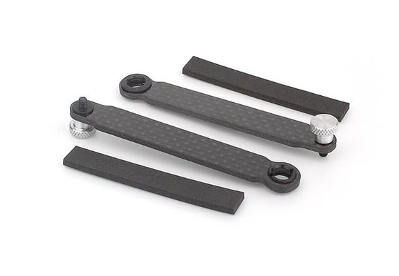 Xray Battery Mount Strap - 2.5 mm Graphite For 3 Batt. - Set