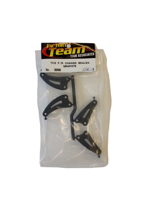 Team Associated TC 3 F/R Chassis Braces Graphite NOS