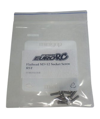 EuroRC Flathead M3x12 RST Socket Screw (10)